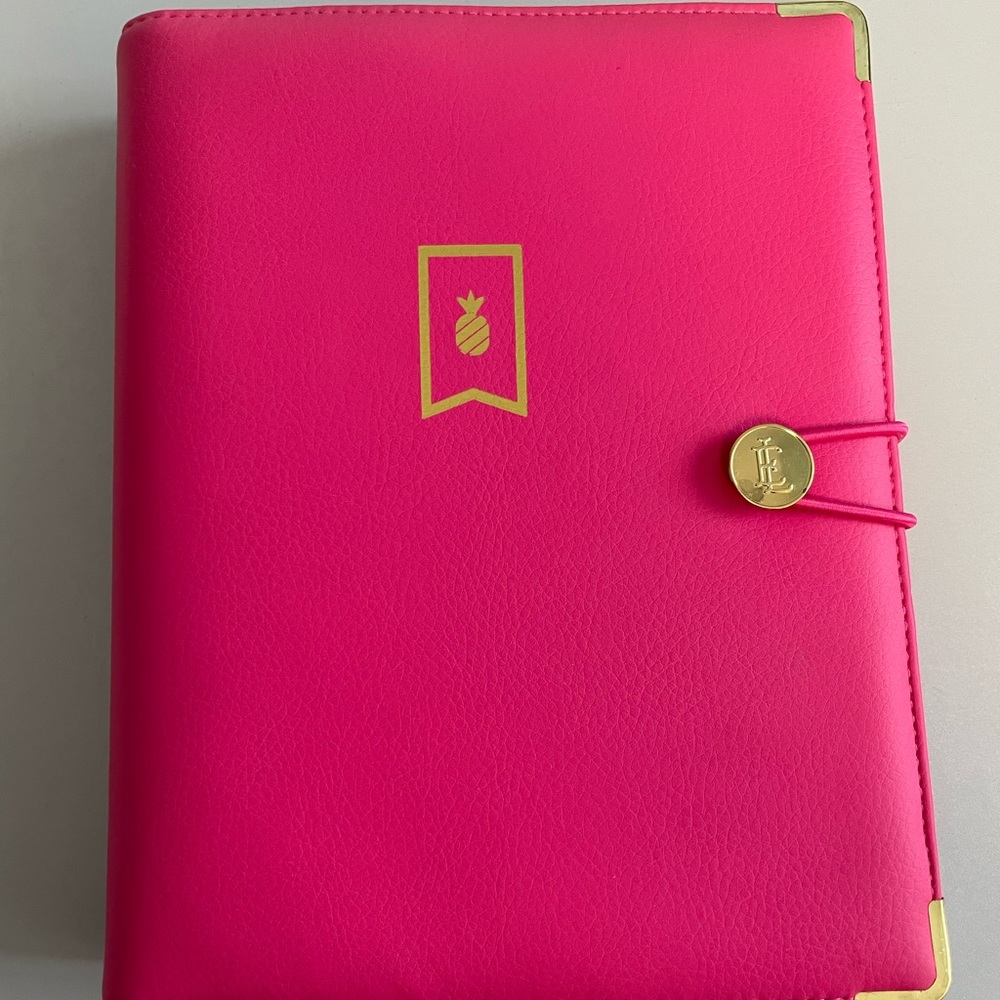 NEW Emily Ley Simplified System Organizer, 5 3/8" x 8 1/2", Fuchsia with Inserts